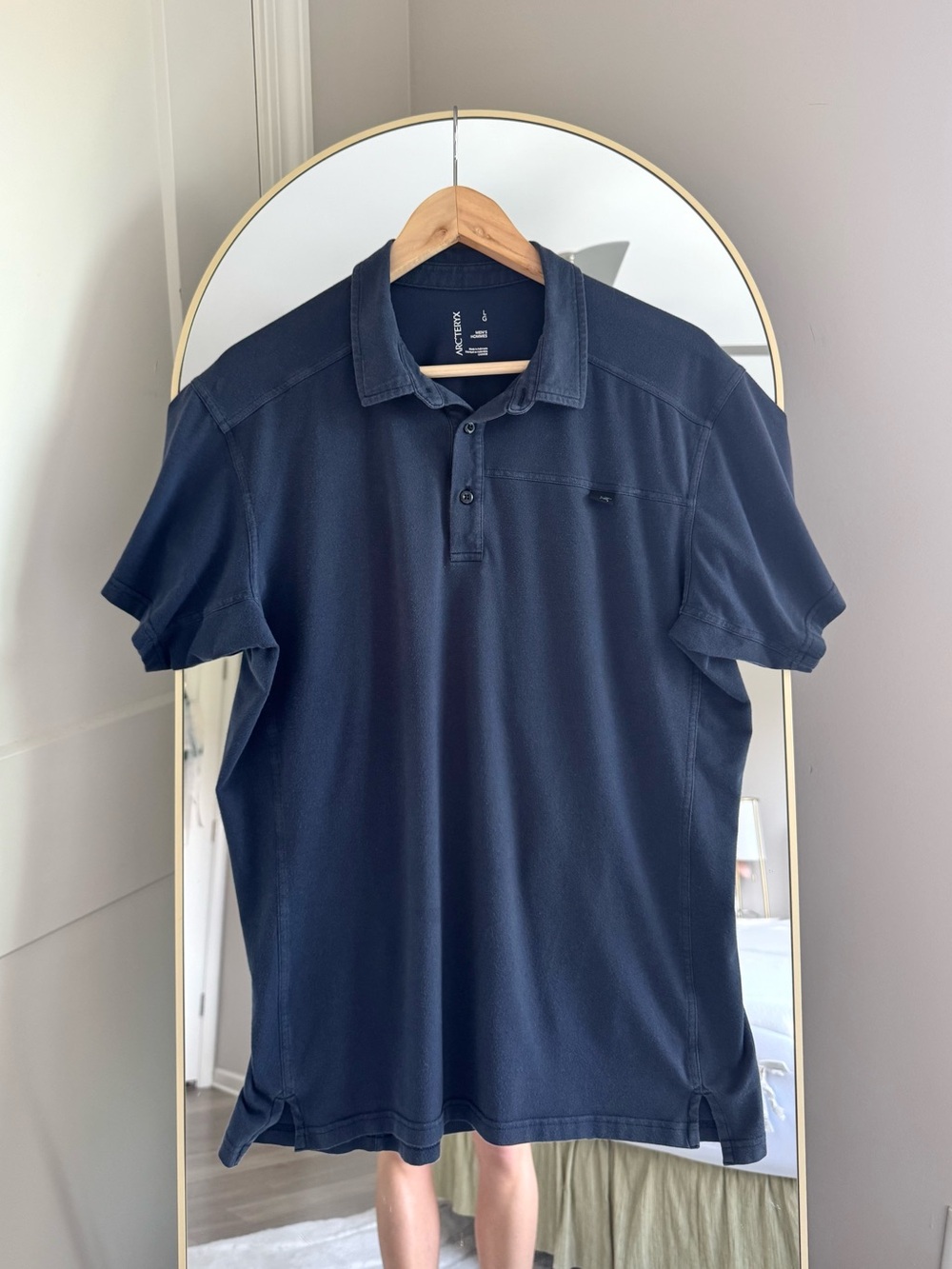 Arc'teryx Captive Short-Sleeve Polo in Navy Blue